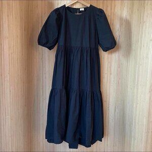 Aritzia Wilfred Rengo puff sleeve tiered dress